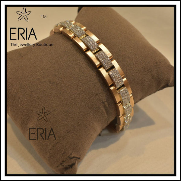 Eria Customised Diamond Rose gold Men bracelet