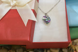 Polychromatic Heart Silver Necklace- SN28