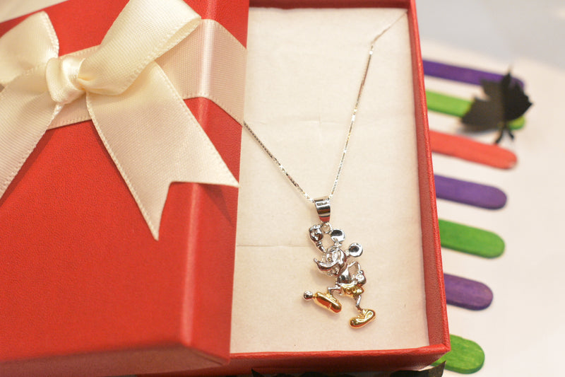 White Minnie and Classic Mickey Dangle Necklace – My Magical WDW Shopper
