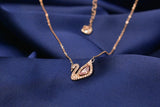 Elegant Swan silver necklace- SN2