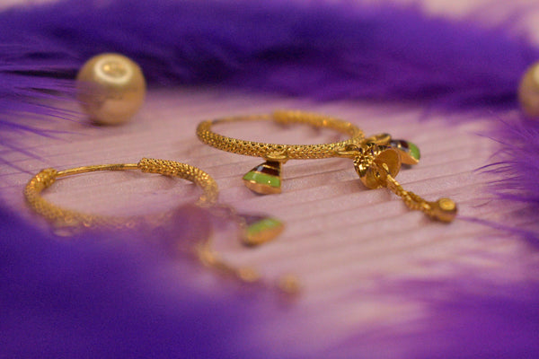 Eria 22k Yellow Gold Earrings - T156