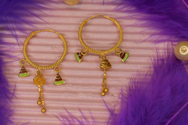 Eria 22k Yellow Gold Earrings - T156