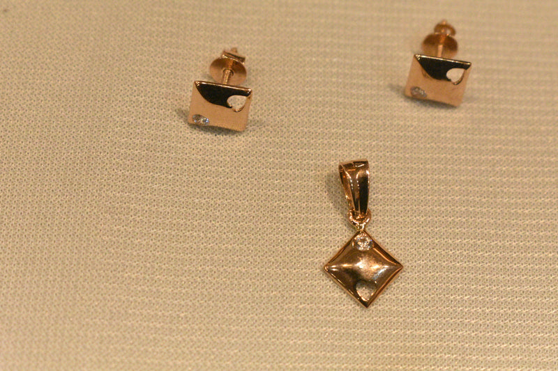 ERIA 18kt Rose Gold Pendant sets - PD15