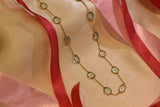 Eria 18K Gold Chain with Aqua gemstone original - C34