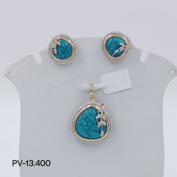 Eria Customised Rose gold Gemstones Pendant sets