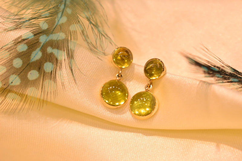 Eria 18kt Gemstone Gold Earrings- T196