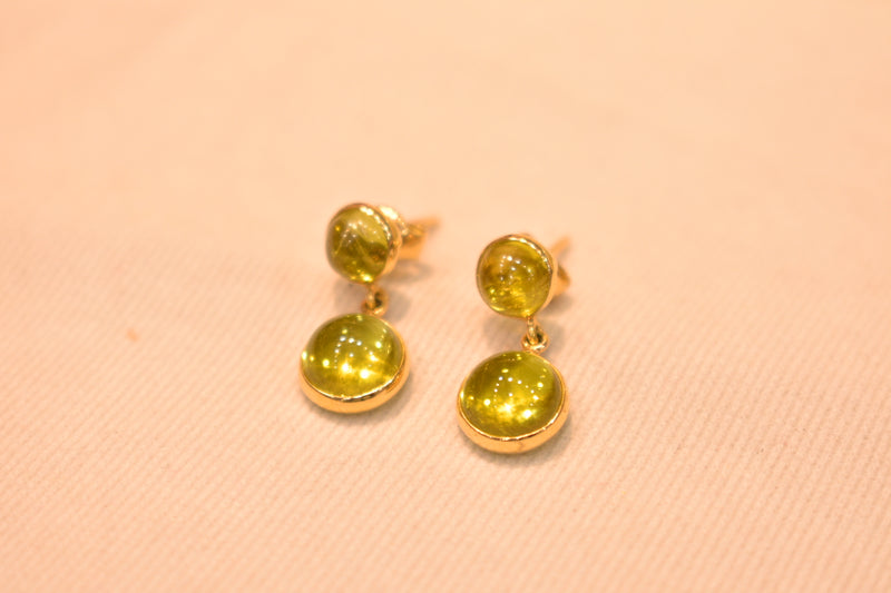 Eria 18kt Gemstone Gold Earrings- T196