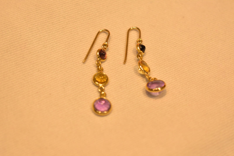 Eria 18kt Gemstone Gold Earrings- T201