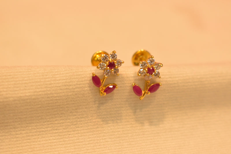 Eria 22k Yellow Gold Earrings- T3