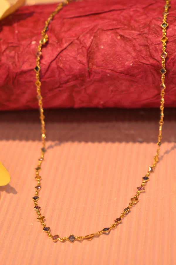 Eria 18k Gemstone Gold Chain - C86