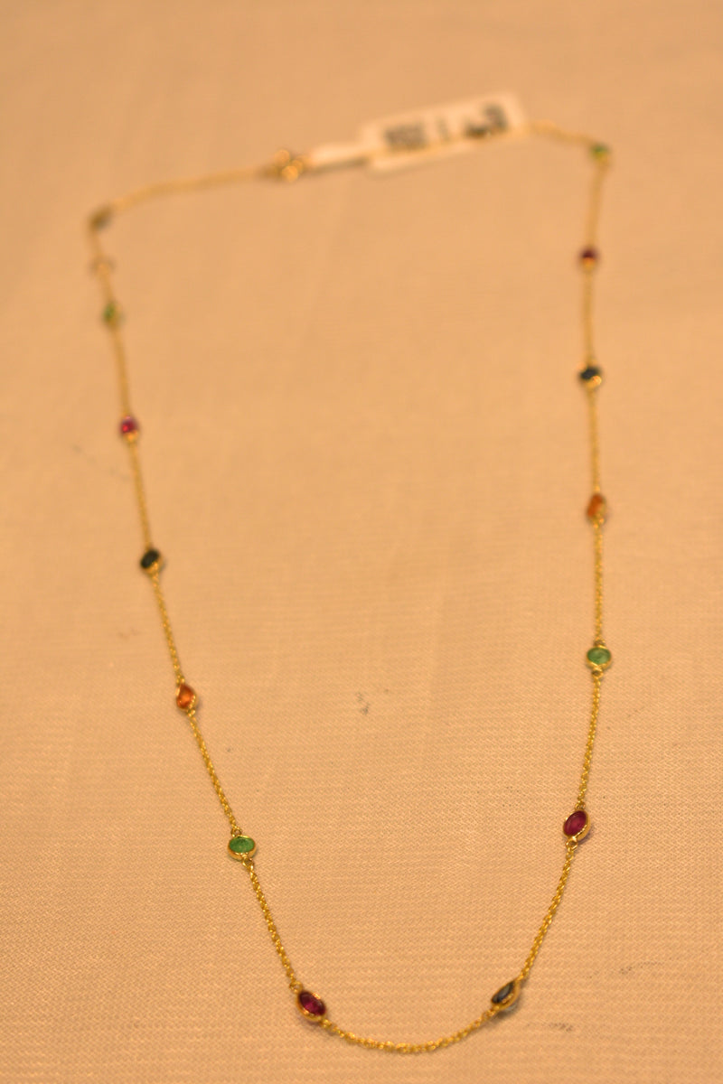 Eria 18k Gemstone Gold Chain - C93