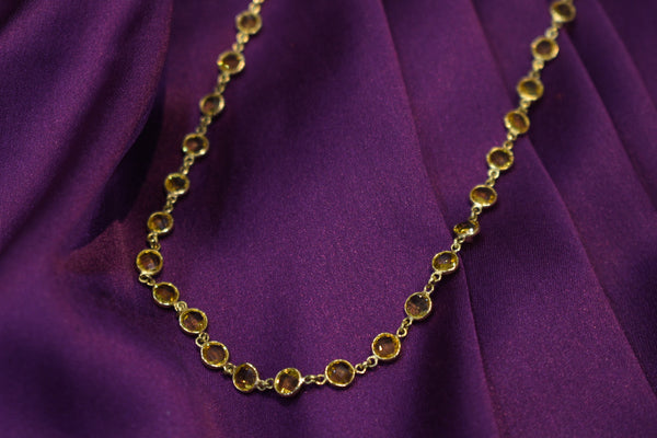 Eria 18k Gemstone Gold Chain - C111