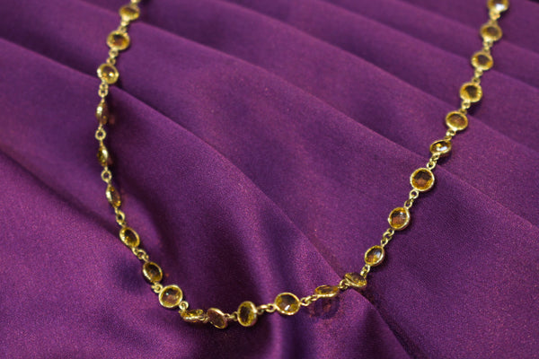 Eria 18k Gemstone Gold Chain - C111