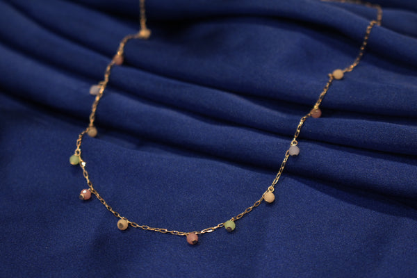 Eria 18k Gemstone Gold Chain - C115