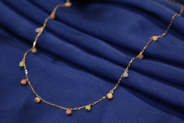 Eria 18k Gemstone Gold Chain - C115