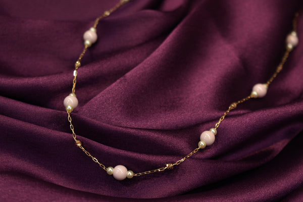 Eria 18k Gemstone Gold Chain - C114