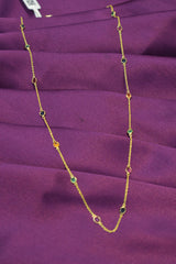 Eria 18k Gemstone Gold Chain - C93