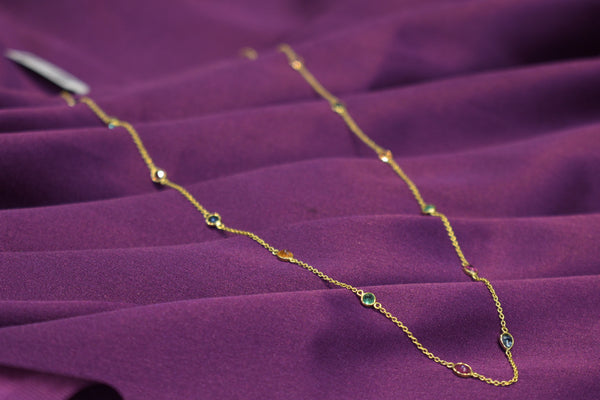 Eria 18k Gemstone Gold Chain - C93