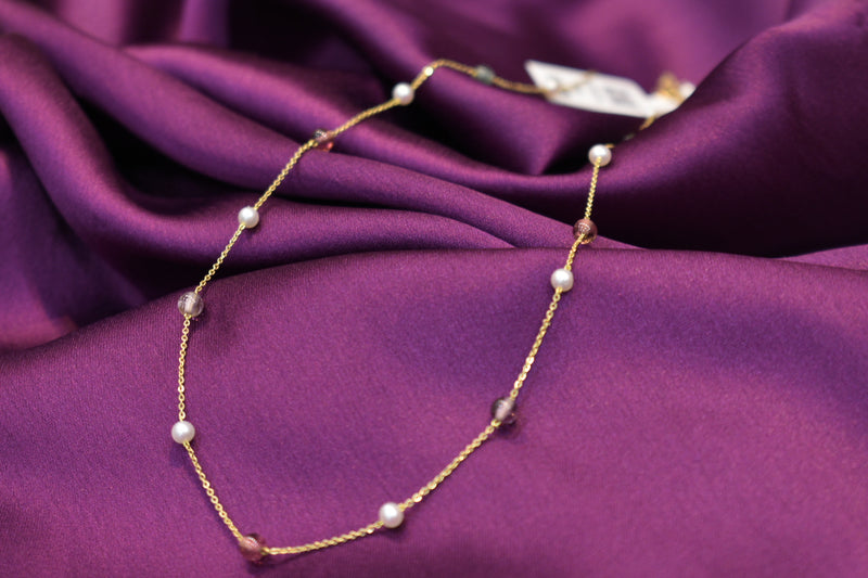 Eria 18k Gemstone Gold Chain - C84