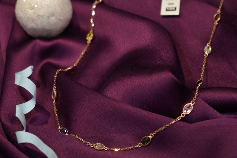 Eria 18k Gemstone Gold Chain - C110