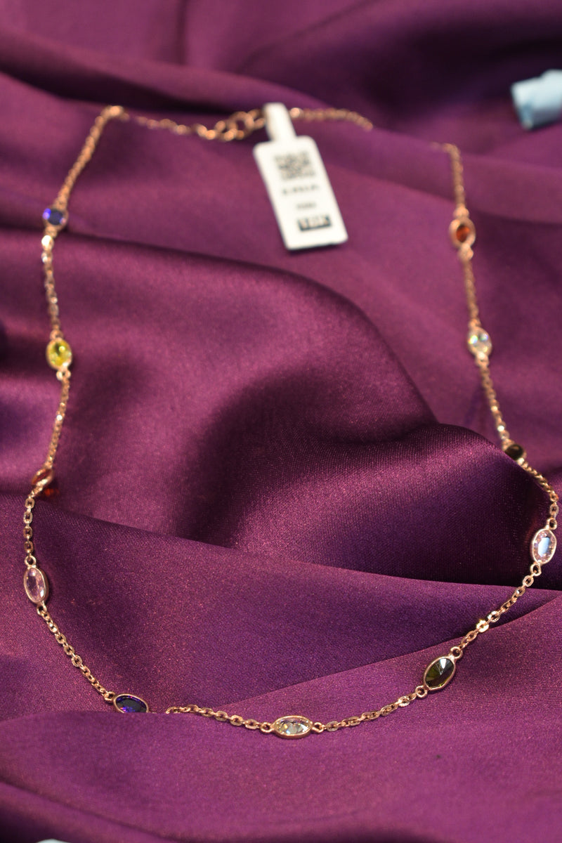 Eria 18k Gemstone Gold Chain - C110