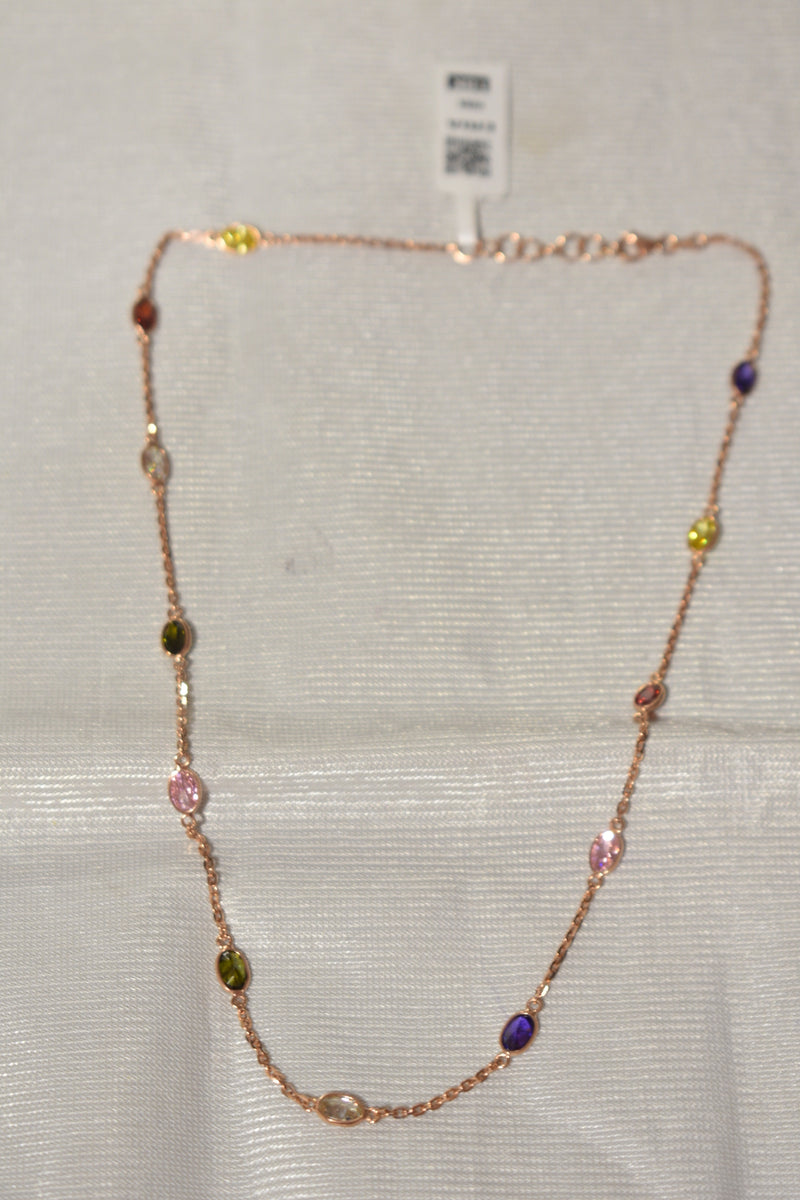 Eria 18k Gemstone Gold Chain - C110