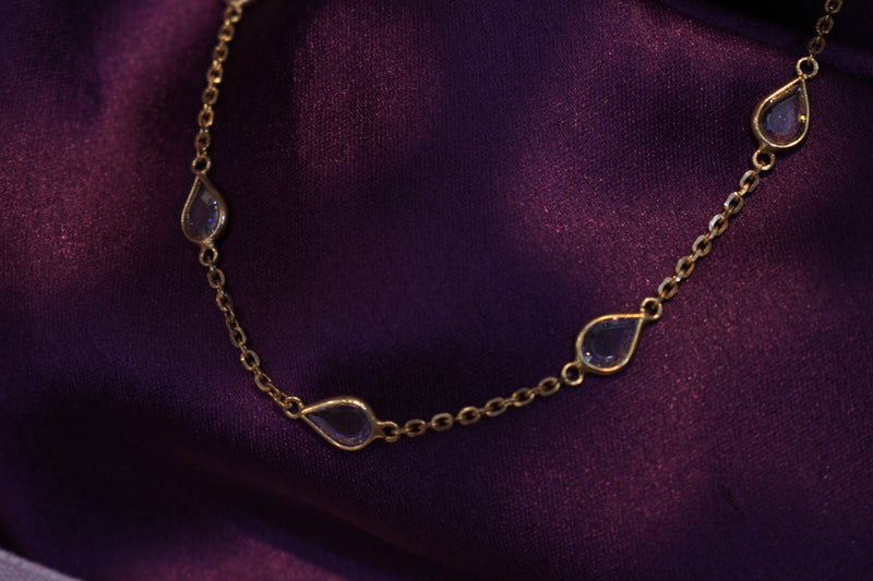 Eria 18k Gold Gemstone chain- C55