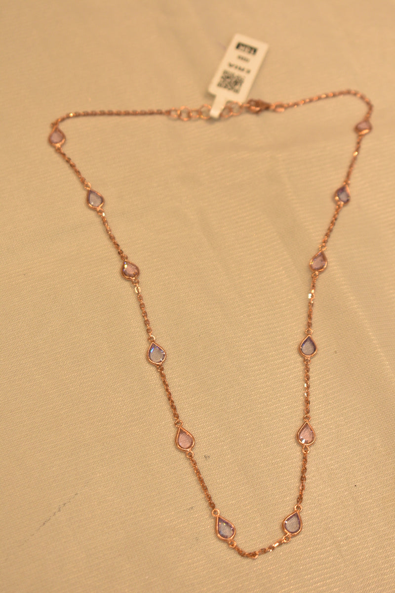 Eria 18k Gold Gemstone chain- C55