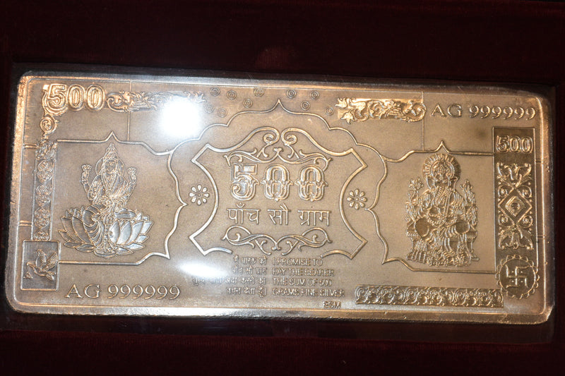 primium silver bar 500gms  999 purity silver  Finely crafted
