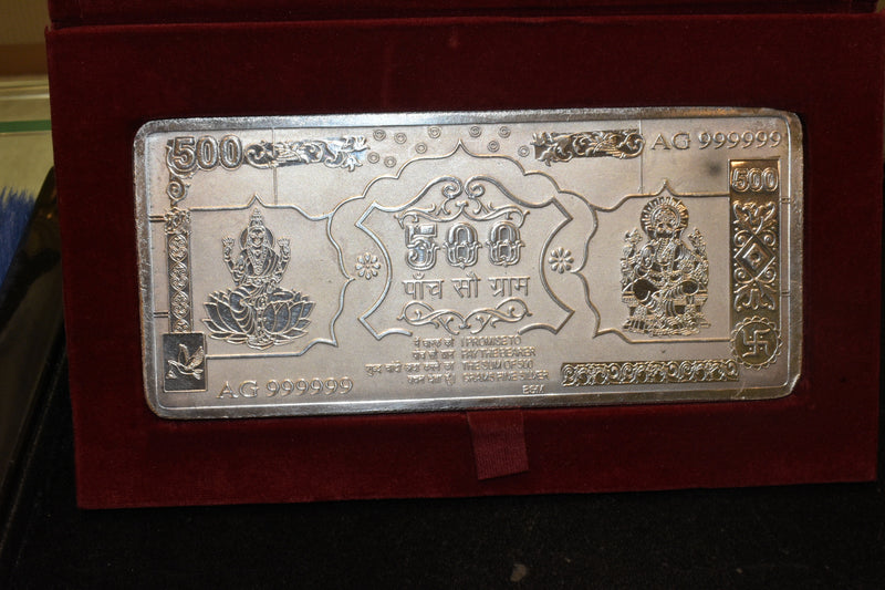 primium silver bar 500gms  999 purity silver  Finely crafted