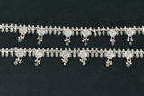 Minimalist silver fancy gemstones anklets - SG19