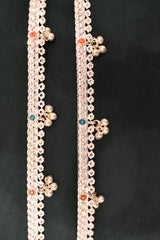 Minimalist silver plain anklets - SG84
