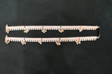Minimalist silver plain anklets - SG84