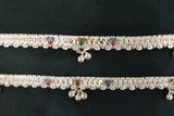 Minimalist silver plain anklets - SG343