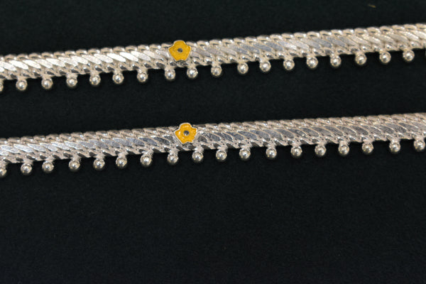 Minimalist silver plain anklets - SG3