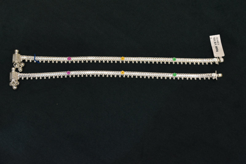 Minimalist silver plain anklets - SG3