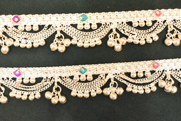 Minimalist silver plain anklets - SG9