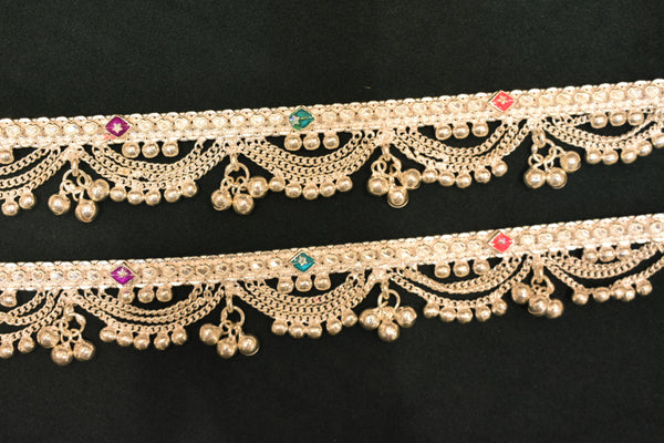 Minimalist silver plain anklets - SG9