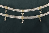 Minimalist silver oxidised gold palaish  anklets -SG16