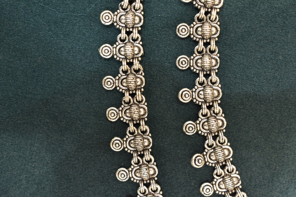Minimalist silver plain  anklets -SG21