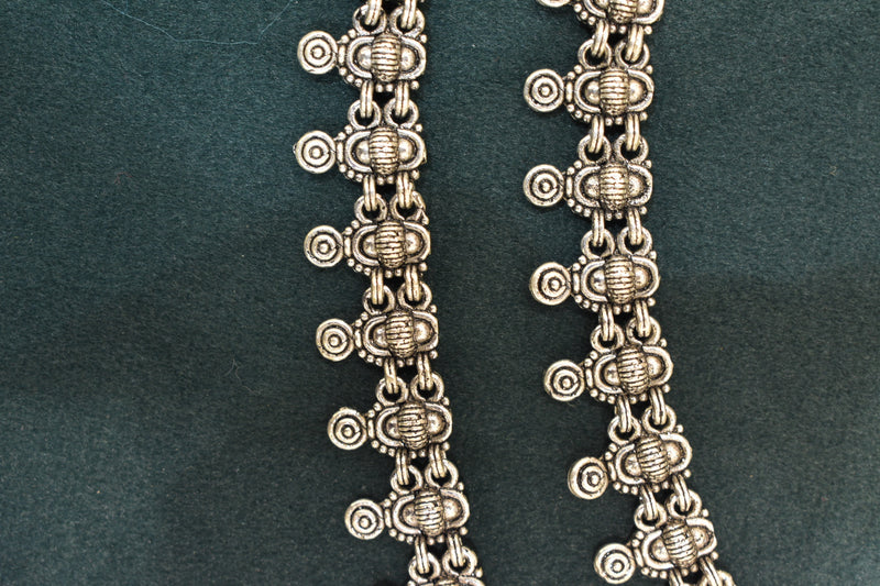 Minimalist silver plain  anklets -SG21
