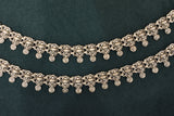 Minimalist silver plain  anklets -SG21