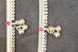 Minimalist silver plain anklets - SG171