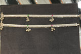 Minimalist silver plain anklets - SG171
