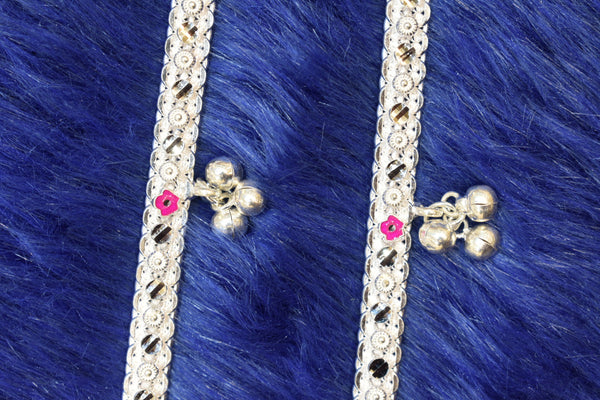 Minimalist silver plain anklets - SG14