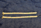 Minimalist silver plain  anklets - SG78