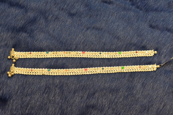 Minimalist silver plain  anklets - SG78
