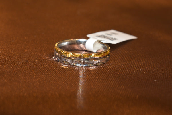silver gold polish  ledies ring.68-269