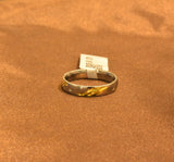 silver gold polish mens ring-68-275