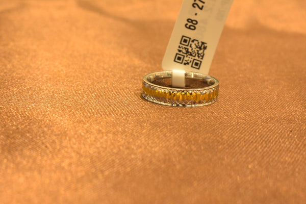 silver gold polish  ladies ring.68-279